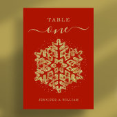 Winter Kerstvakantie bruiloft Gold Red Kaart