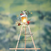 Winter Kerstvakantie bruiloft Welkom Acryl Bord (Neutraal)