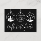 Winter Kerstvakantie cadeaubon Visitekaartje (Voorkant)