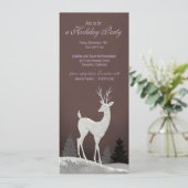 Winter Kerstvakantie Feest Uitnodiging (pruim) (Staand voorkant)