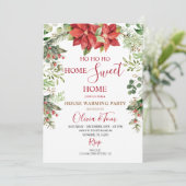 Winter Kerstvakantie Housewarming Party Kaart (Staand voorkant)