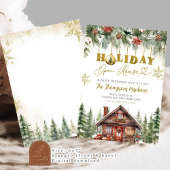 Winter Kerstvakantie Open Huis Feest Kaart