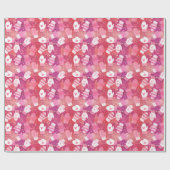 Winter Kerstwanten Patroon in Roze Cadeaupapier (Vlak)