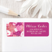 Winter Kerstwanten Patroon in Roze Etiket (Insitu)