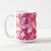 Winter Kerstwanten Patroon in Roze Koffiemok (Links)