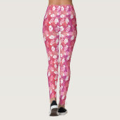 Winter Kerstwanten Patroon in Roze Leggings (Achterkant)