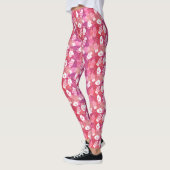 Winter Kerstwanten Patroon in Roze Leggings (Links)