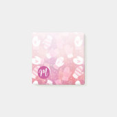 Winter Kerstwanten Patroon in Roze Post-it® Notes (Voorkant)