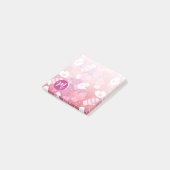 Winter Kerstwanten Patroon in Roze Post-it® Notes (Schuin)