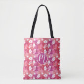 Winter Kerstwanten Patroon in Roze Tote Bag (Voorkant)