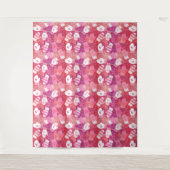 Winter Kerstwanten Patroon in Roze Wandkleed (Voorkant)