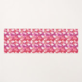 Winter Kerstwanten Patroon in Roze Yogamat (Voorkant (horizontaal))