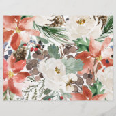 Winter Kerstwitte Floral Chip Bag Wrapper Flyer (Achterkant)