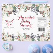 Winter Kerstwitte Floral Chip Bag Wrapper Flyer (Enkel)