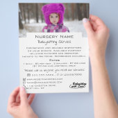 Winter Kind, Babysitter, Dagopvang, Nursery Advert Flyer (Hand)