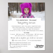 Winter Kind, Babysitter, Dagopvang, Nursery Advert Poster (Voorkant)