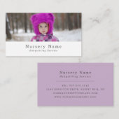 Winter Kind, Babysitter, Dagopvang, Nursery Visitekaartje (Voorkant / Achterkant)