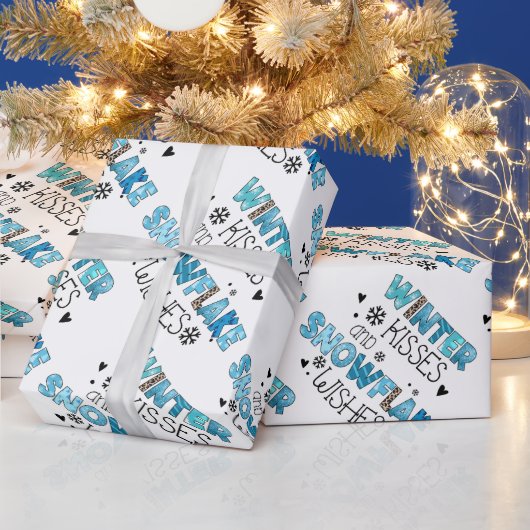 Winter Kisses aanpassen Cadeaupapier (Feestdagen)