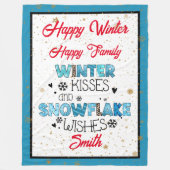 Winter Kisses aanpassen Fleece Deken (Voorkant)