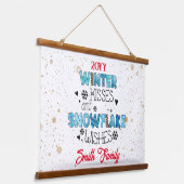 Winter Kisses aanpassen Hangend Wandkleed (Gebogen)