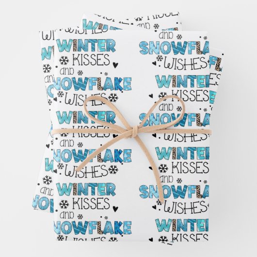 Winter Kisses aanpassen Inpakpapier Vel (In situ)