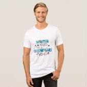 Winter Kisses en Snowflake WinterFeestdagen Tri-Blend Shirt (Voorkant volledig)