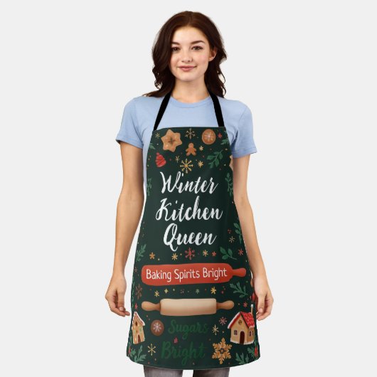 Winter Kitchen Queen Holiday Baking Schort (Gedragen)