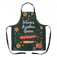 Winter Kitchen Queen Holiday Baking Schort