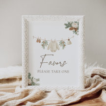 Winter Kledinglijn Baby Shower Favoren Bord