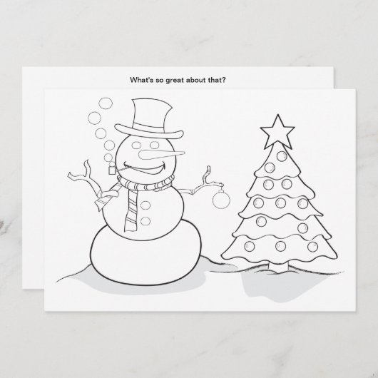 Winter Kleur me kaart (Voorkant / Achterkant)