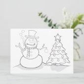 Winter Kleur me kaart (Staand voorkant)