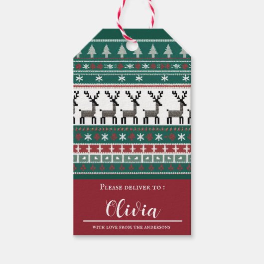 Winter Kleuren Cadeaubijsluiter Cadeaulabel (Voorkant)