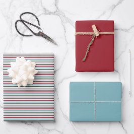 Winter Kleuren Inpakpapier Plat Vel Set 12