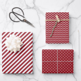 Winter Kleuren Inpakpapier Plat Vel Set 4