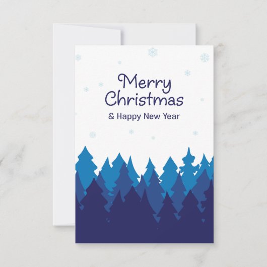 Winter kleuren Kerstgroeten Kaart (Voorkant)