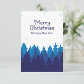 Winter kleuren Kerstgroeten Kaart (Staand voorkant)