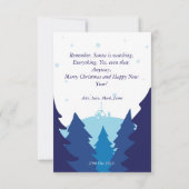 Winter kleuren kerstseizoen groeten. kaart (Achterkant)