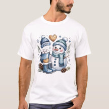 Winter knuffelige sneeuwman 