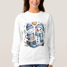 Winter knuffelige sneeuwman trui