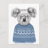 Winter koala briefkaart (Voorkant)