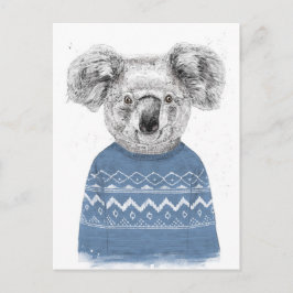 Winter koala briefkaart