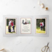 Winter koala en bomen Kerstmis multi foto Drieluik Wenskaart (Binnen)