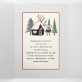 Winter koala en bomen Kerstmis multi foto Drieluik Wenskaart (Binnenkant midden)