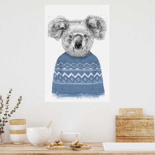 Winter koala poster (Keuken)
