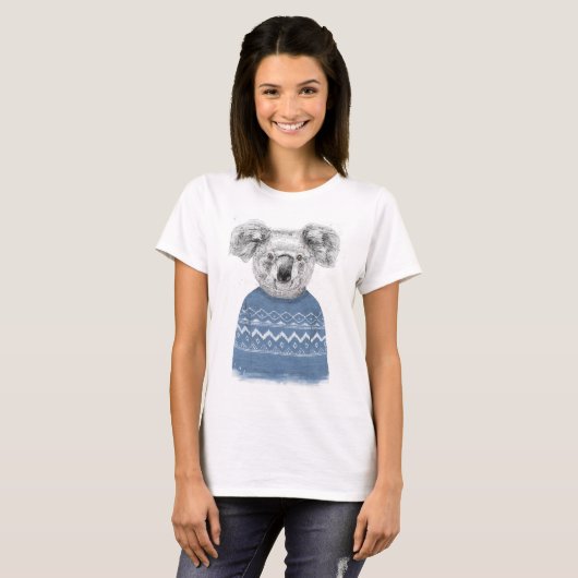 Winter koala t-shirt (Voorkant volledig)