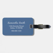 Winter Kokeshi Doll - Blue Mountain Geisha Girl Bagagelabel (Achterkant horizontaal)