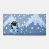 Winter Kokeshi Doll - Blue Mountain Geisha Girl Bureaumat (Voorkant)