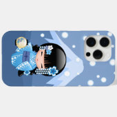 Winter Kokeshi Doll - Blue Mountain Geisha Girl Case-Mate iPhone Case (Achterkant (horizontaal))