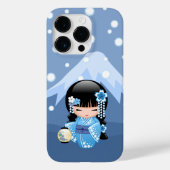 Winter Kokeshi Doll - Blue Mountain Geisha Girl Case-Mate iPhone Case (Achterkant)
