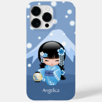 Winter Kokeshi Doll - Blue Mountain Geisha Girl
